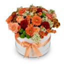 Box of orange flowers